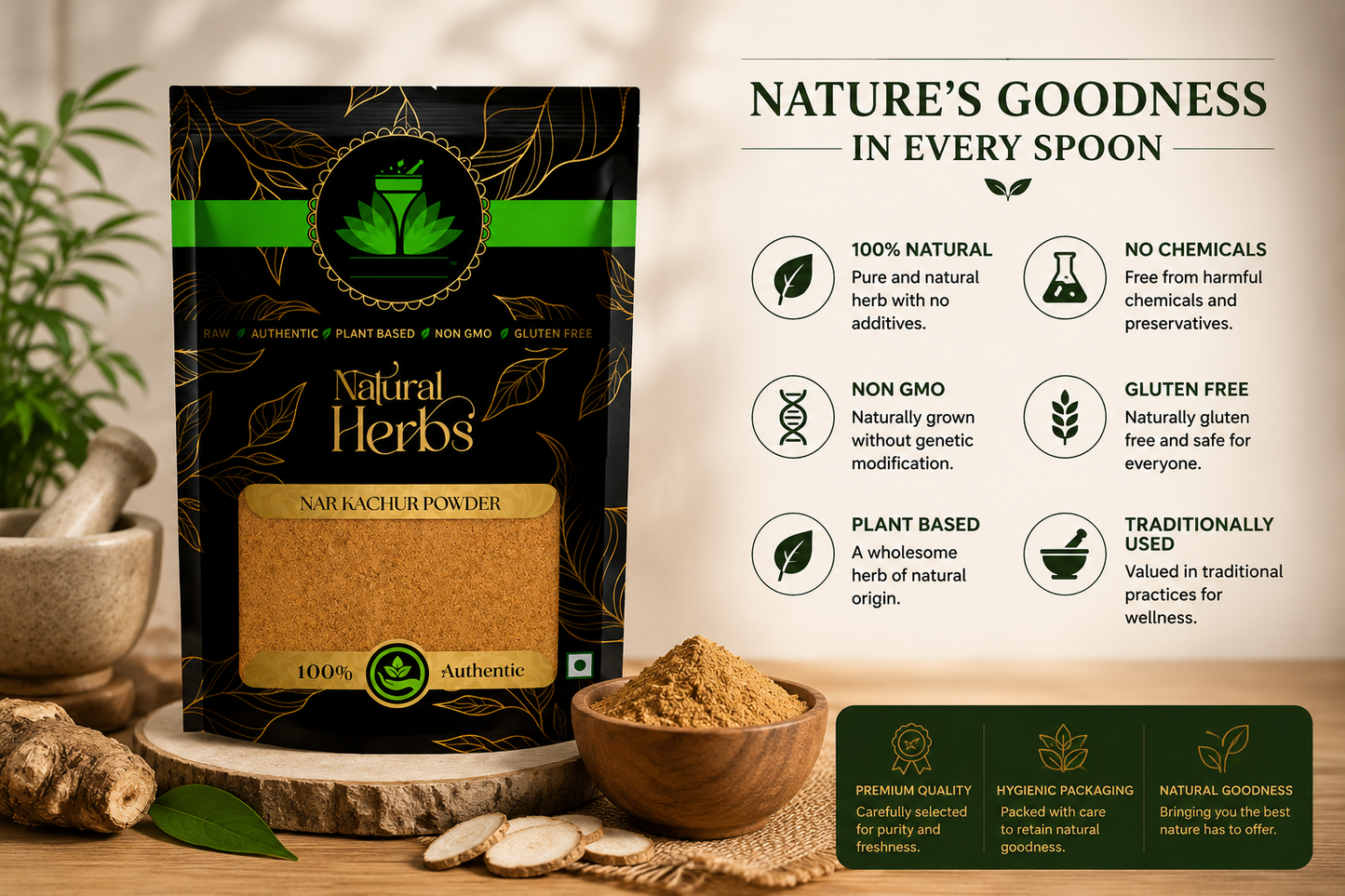 SAI HERBS Nar Kachur Powder | 100% Natural Herbal Powder | Premium Quality | Raw, Authentic & Plant-Based