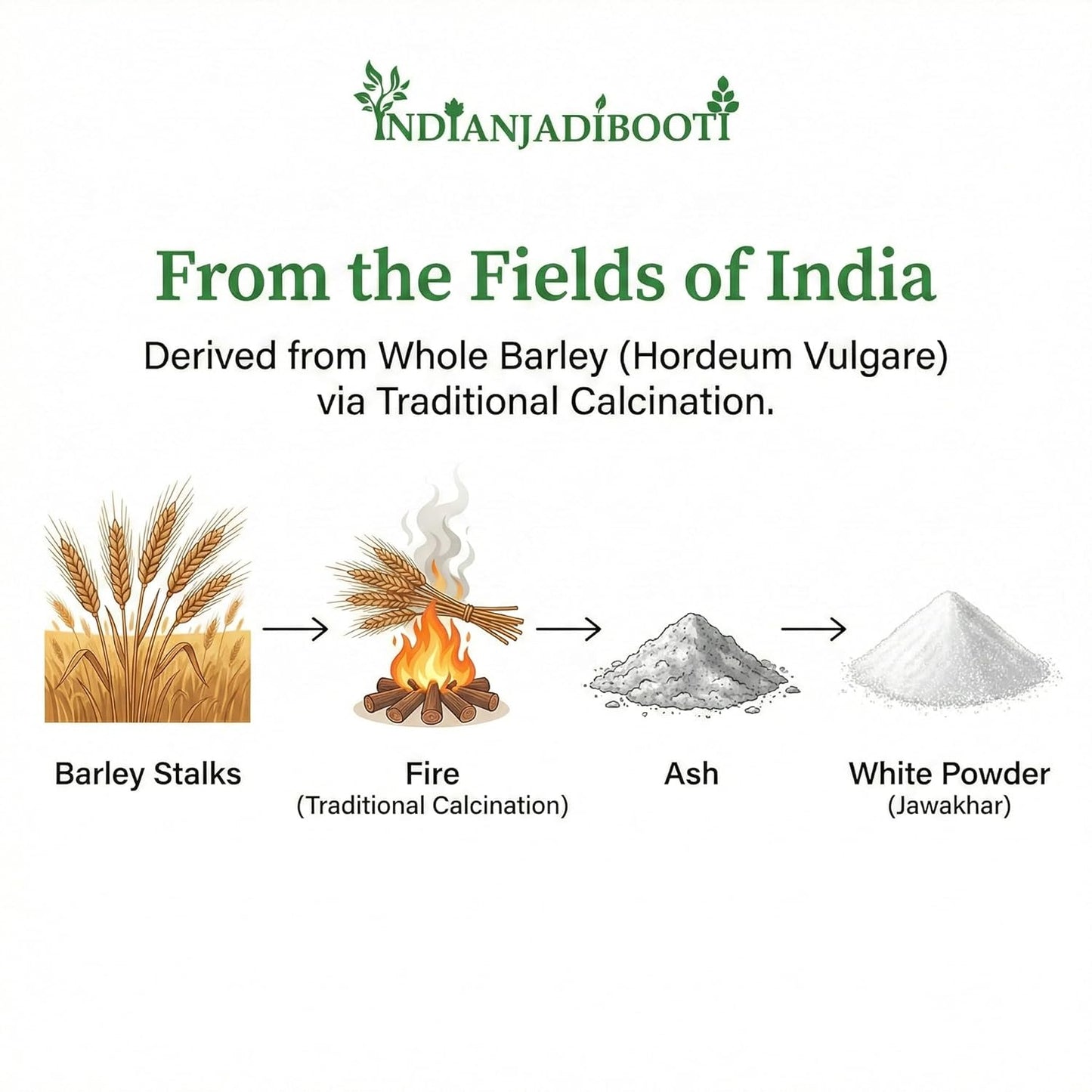 IndianJadiBooti Jawakhar Powder (Yavakshar) | 100g | Food Grade Pearl Ash (Potash) | Pure Potassium Carbonate | Traditional Alkaline Agent for Culinary & Ayurvedic Wellness