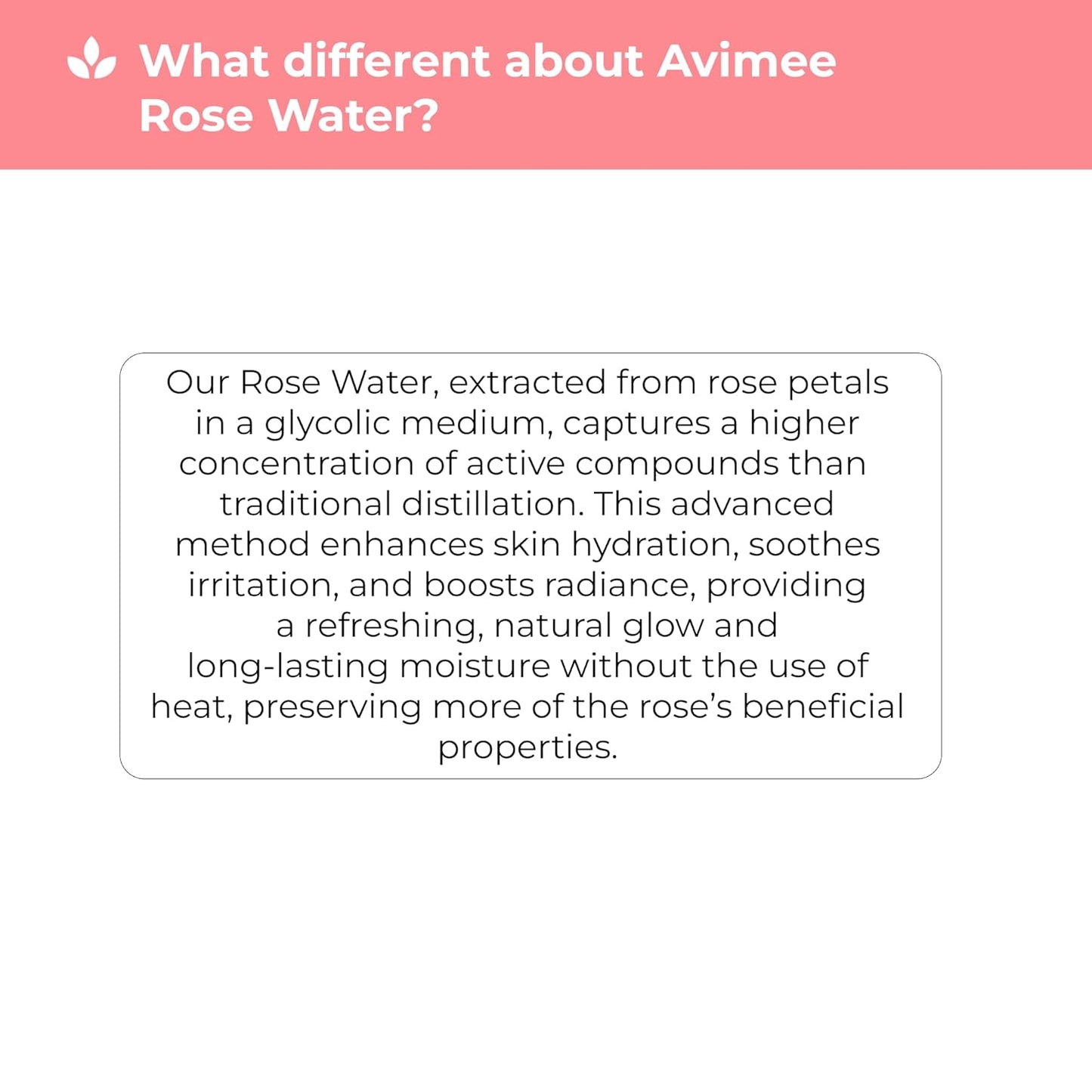Avimee Herbal Gulabo Premium Rose Water | Skin, Face and Hair Toner | Radiant Glow | For All Skin Types | 110 ml