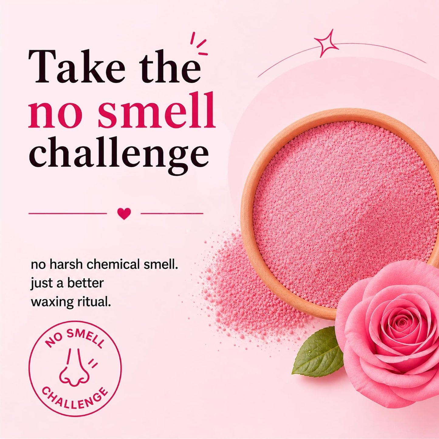 4 in 1 Rose Body Wax Powder for Women Tan Removal Hair Removal Exfoliation Skin | Brightening Skin Full Body Polishing Painless Hair Removal No Strip No Heat Just Smooth Skin 80g (Body Wax Powder)