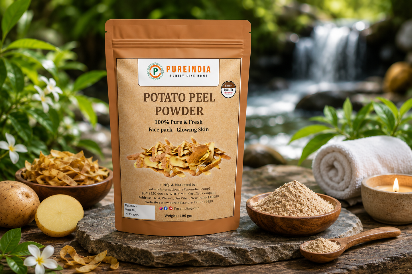 PUREINDIA Potato Peel Powder | 100% Natural Face Pack Powder | Premium Quality | Pure & Fresh