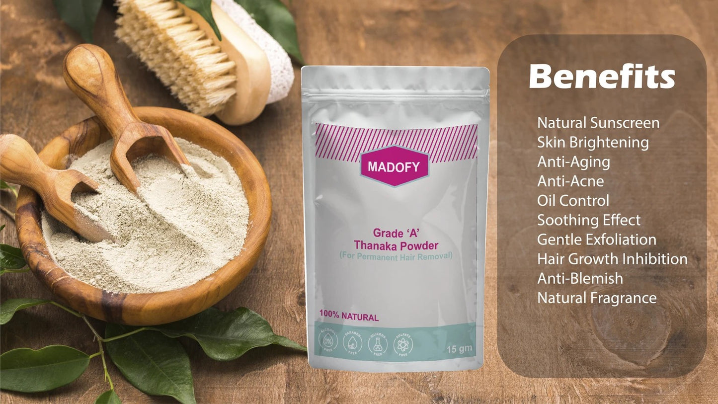 MADOFY Thanaka Powder for permanent hair removal product Powder (15 g)