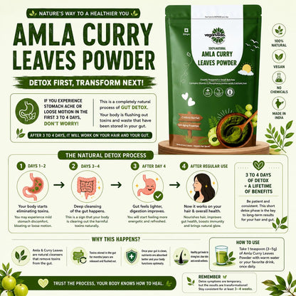 Vegamveda Amla Curry Leaves Powder | 100% Natural Hair Care Powder | Premium Herbal Blend | Pure & Fresh