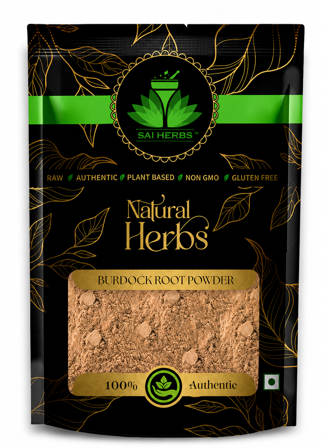 SAI HERBS Burdock Root Powder | 100% Natural Herbal Powder | Premium Quality | Raw, Authentic & Plant-Based