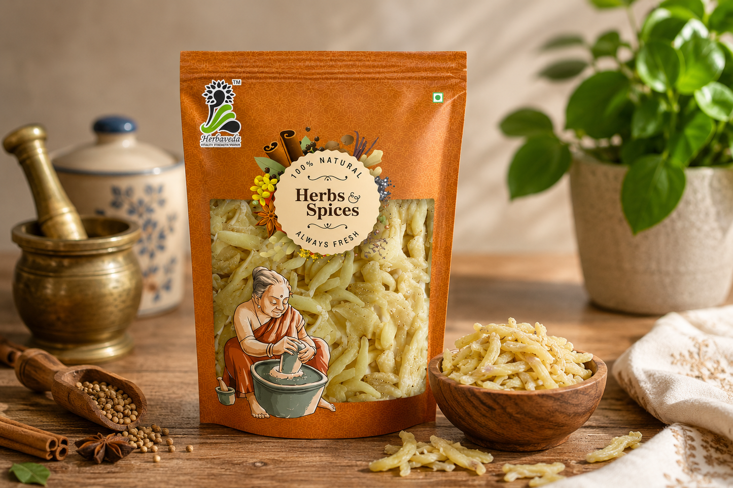 Herbaveda Salam Panja Mitha | Premium Dried Herb | 100% Natural | Raw, Authentic & Fresh