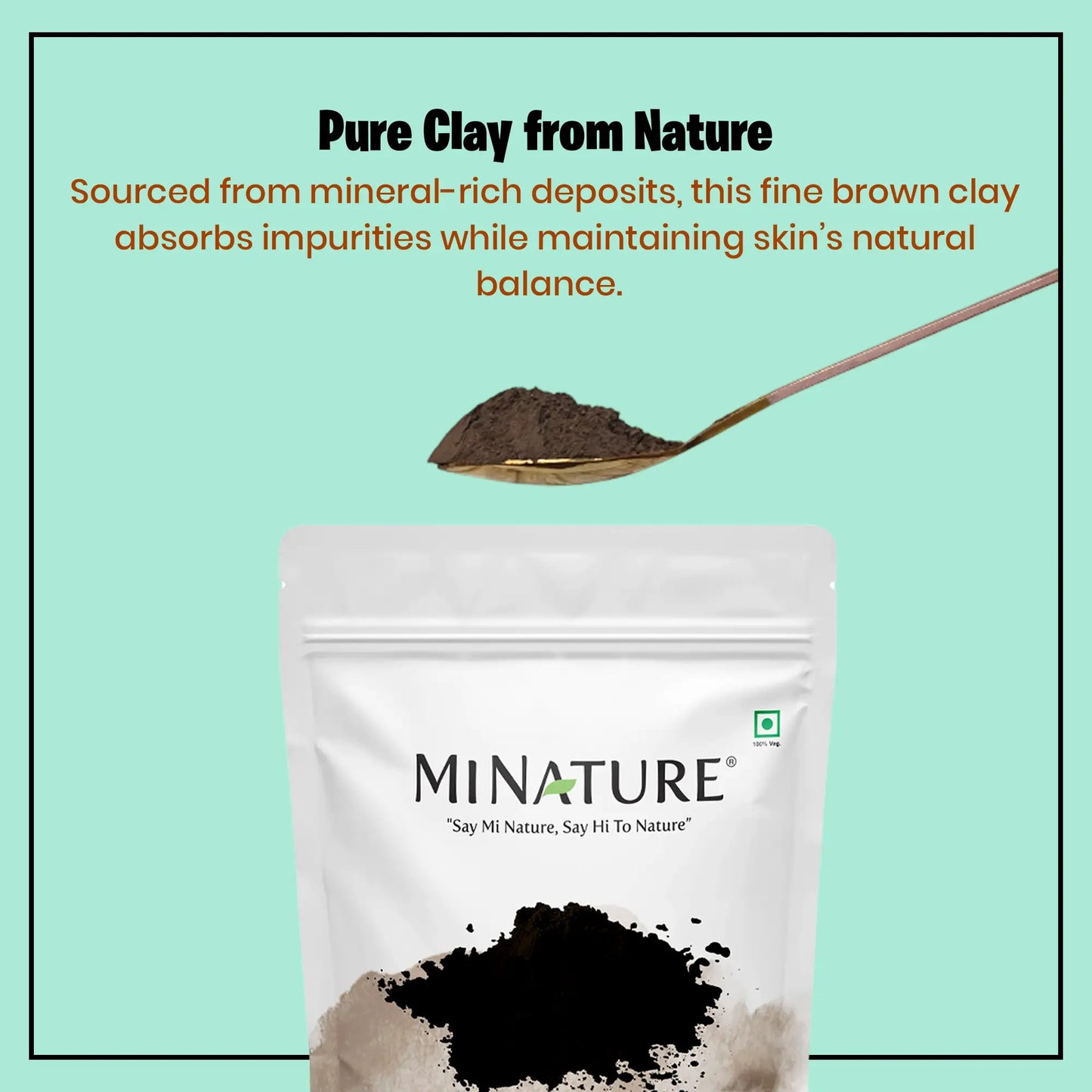 Mi Nature Moroccan Rhassoul (Ghassoul) Clay Powder 227g (8oz) | 100% Pure Natural Mineral Clay for Face Masks & Hair Cleansing | DIY Skincare & Cosmetics | Resealable Zip Lock Pouch