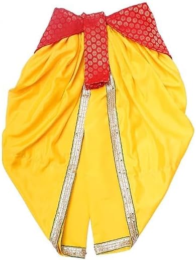 Krishna Dress with ornaments yellow and red