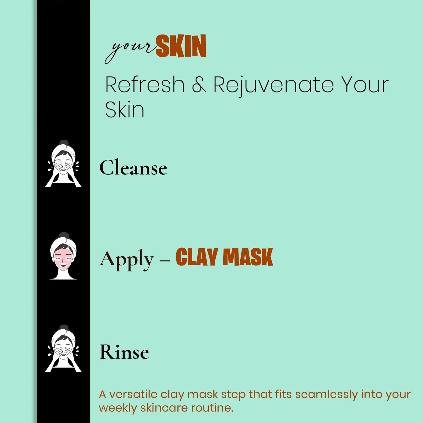 Mi Nature Moroccan Rhassoul (Ghassoul) Clay Powder 227g (8oz) | 100% Pure Natural Mineral Clay for Face Masks & Hair Cleansing | DIY Skincare & Cosmetics | Resealable Zip Lock Pouch