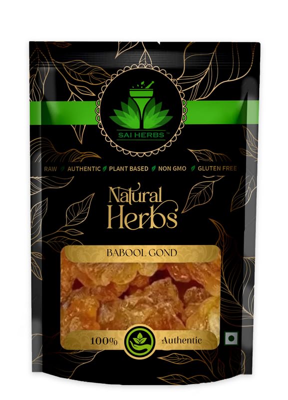 SAI HERBS Gond Kikar | Acacia Gum | Kikar Dink | Pure & Natural | 250g