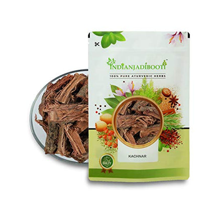 IndianJadiBooti Kachnar Chaal (250g) | Raw & Dried Bauhinia Variegata Bark | Ayurvedic Herb for Thyroid Support & Glandular Wellness | Natural Kanchanara | Authentic & Sifted