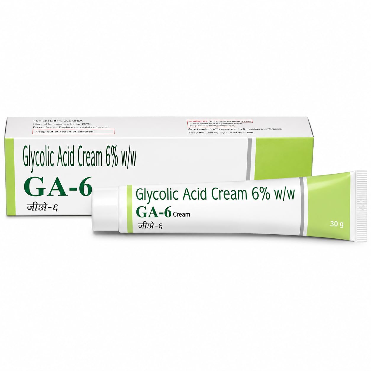 GA 6 Skin Renewal Cream | Glycolic Acid Cream for Smoother, Softer & Brighter Looking Skin | Helps Improve Texture | 30g
