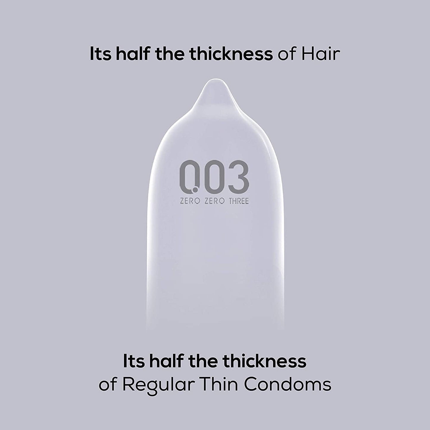 Okamoto Industries, Inc., Japan Condom | Ultra Thin Condoms for Men | Thinnest Premium Japanese Condoms | Made In Japan | 0.03 mm thin | 003 Platinum (Pack of 1)