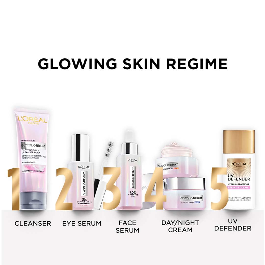 L'Oreal Paris Glycolic Bright Glowing Night Cream, 50ml