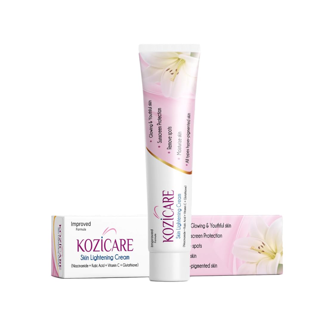 HealthVit Kozicare Skin Lightening Cream with Kojic Acid, Arbutin, Glutathione, All Types Hyper Pigmented Skin, Remove Spots- 15g