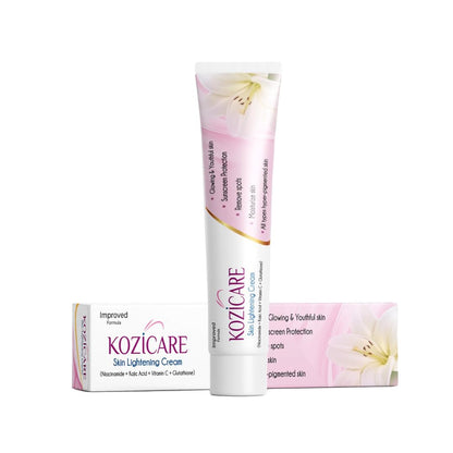 HealthVit Kozicare Skin Lightening Cream with Kojic Acid, Arbutin, Glutathione, All Types Hyper Pigmented Skin, Remove Spots- 15g