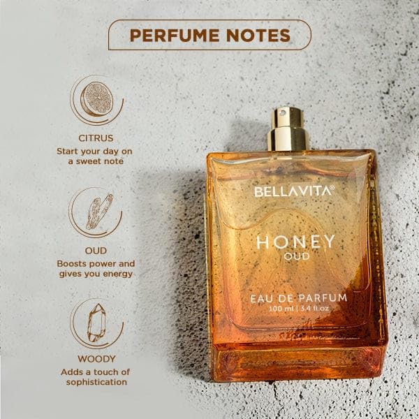 BELLA-VITA Honey Oud 100ml | Premium Long Lasting Perfume for Women & Men | Luxury Fresh Eau de Parfum | Elegant Daily Wear Fragrance Spray for All Occasions | Gift for Birthday & Special Moments