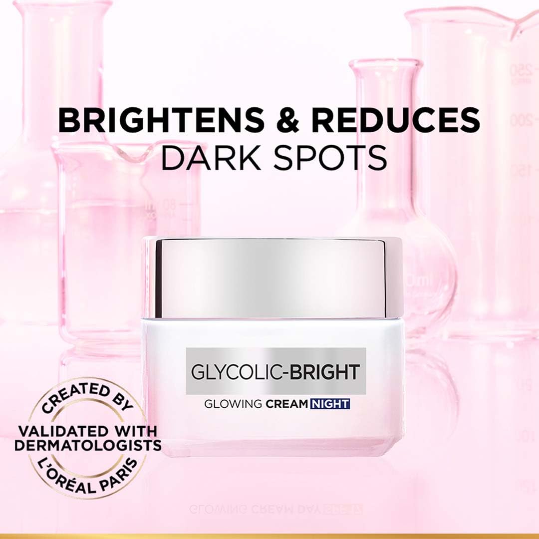 L'Oreal Paris Glycolic Bright Glowing Night Cream, 50ml