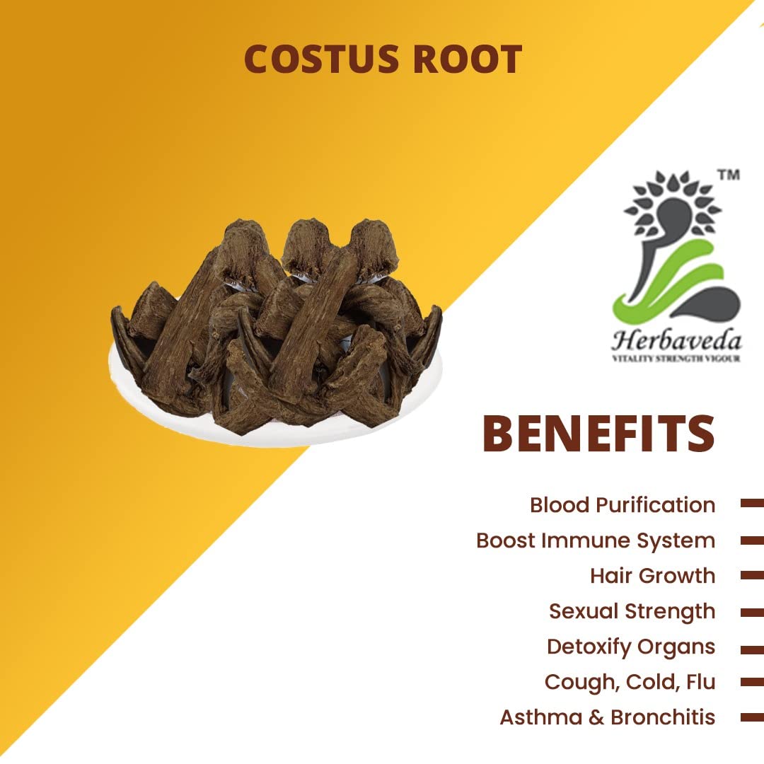 Herbaveda- Costus Root 200g | Qust Al Hind | Indian Costus Root