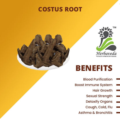 Herbaveda- Costus Root 200g | Qust Al Hind | Indian Costus Root