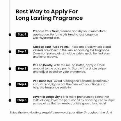 Ultimate Elite Attar Collection Pack Of 6 (3ml Each) | Luxurious, Alcohol Free, Long Lasting, Roll On Attar for Men & Women (Mogra, Blackberry, Avenue, Royal Red, Sandalwood, Royal Black)