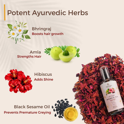 The Tribe Concepts 90 Day Miracle Hair Growth Oil - 100 ml, Anti Hairfall Oil for Breakage, Hair Fall Control Oil contains Bhringraj, Hibiscus & Amla Oil For Hair.