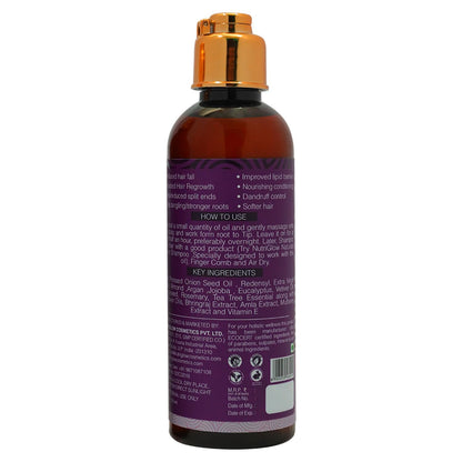 NutriGlow NATURAL'S Onion Hair Oil With Red Onion Seed Oil For Hair Growth, Hair Fall Control, Dandruff Free Hair, Fall Hair Oil, 100ml