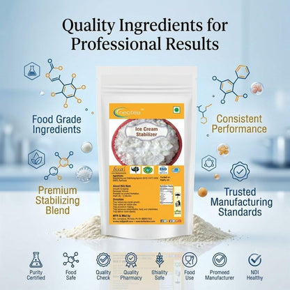 Neotea Ice Cream Stabilizer - 500g, Enhances Texture, Prevents Ice Crystals, Improves Creaminess & Smoothness for Homemade Ice Cream, Sorbet & Gelato, Ideal for Professional & Home Use
