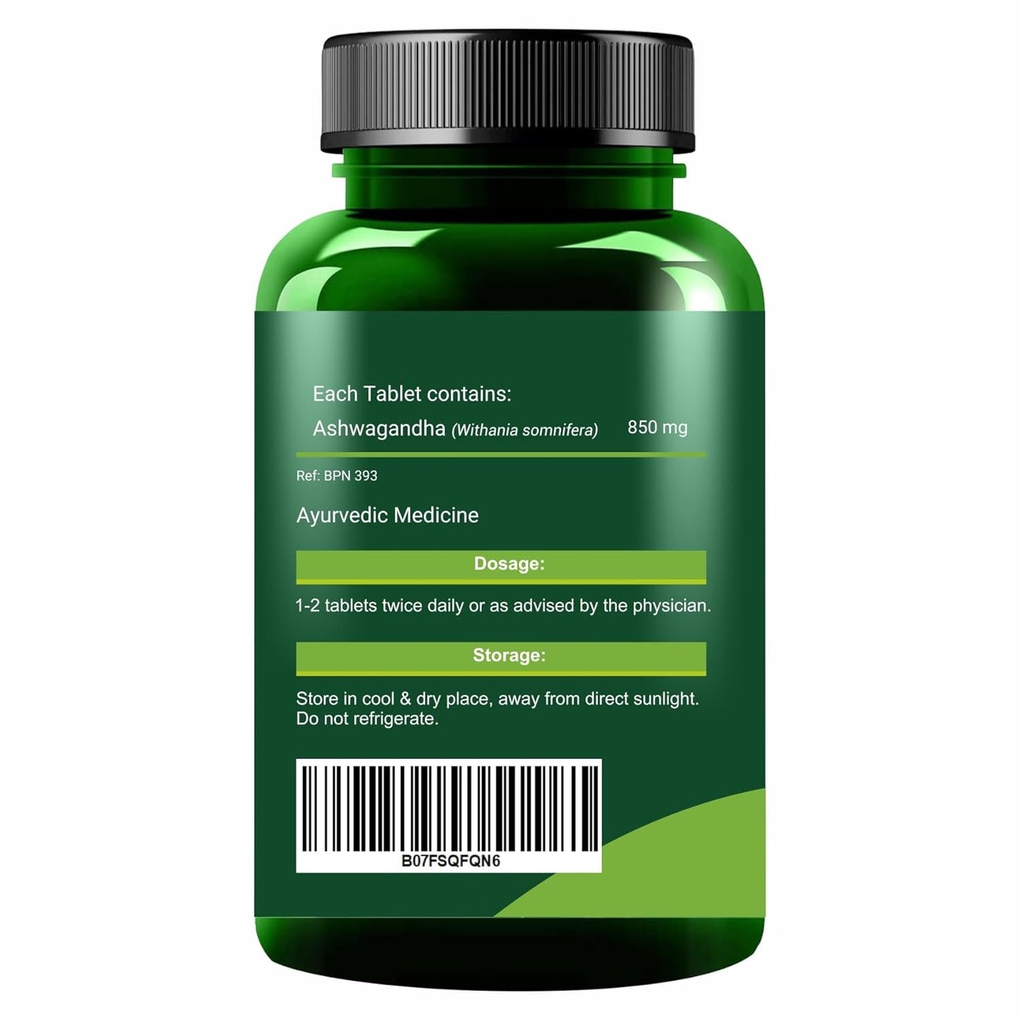 Jain Ashwagandha Tablets 850mg 60 Count | Pure Ashwagandha Supplements (Withania Somnifera) | Natural Stress & Anxiety Relief | Supports Memory, Energy, Immunity & Sleep | Ayurvedic Herbal Supplement