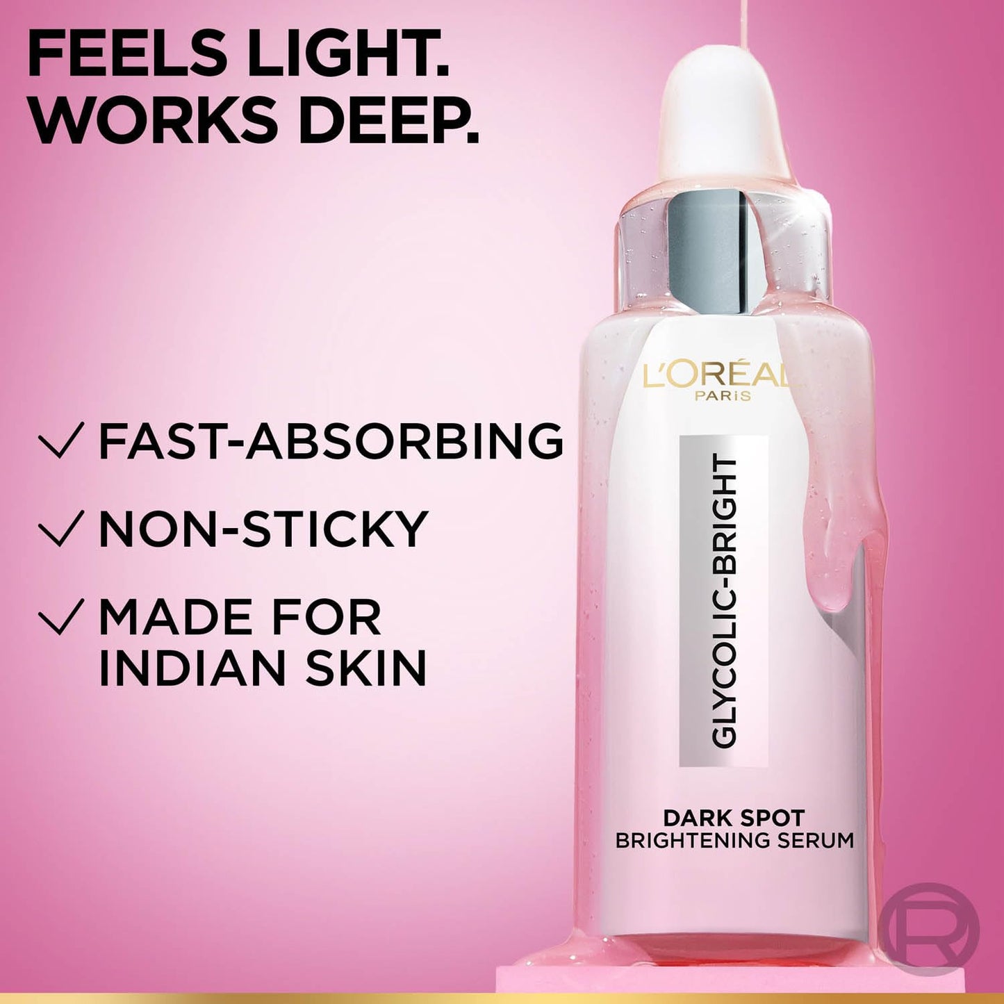 L'Oreal Paris Glycolic Bright 8% [Melasyl + Niacinamide] Face Serum for Brightening Dark Spots 30ml