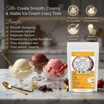 Neotea Ice Cream Stabilizer - 500g, Enhances Texture, Prevents Ice Crystals, Improves Creaminess & Smoothness for Homemade Ice Cream, Sorbet & Gelato, Ideal for Professional & Home Use