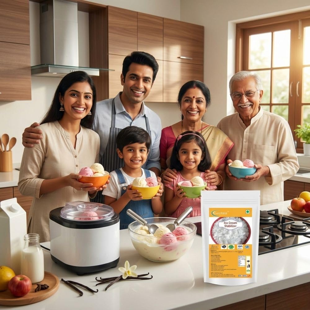 Neotea Ice Cream Stabilizer - 500g, Enhances Texture, Prevents Ice Crystals, Improves Creaminess & Smoothness for Homemade Ice Cream, Sorbet & Gelato, Ideal for Professional & Home Use