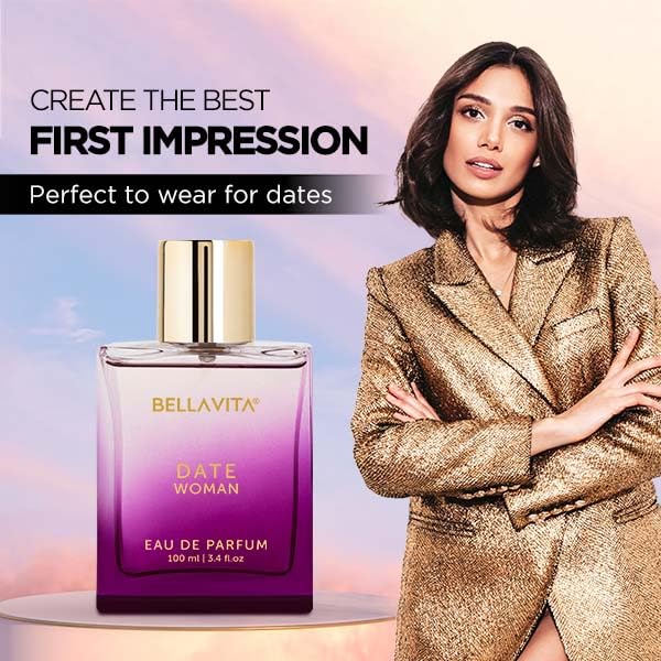 Bella Vita Luxury Date Long Lasting | Perfume for Woman | Gifts for Woman | EDP 100ml | Pink Pepper, Jasmine & Vanilla | Floral, Woody & Fruity Premium Fragrance