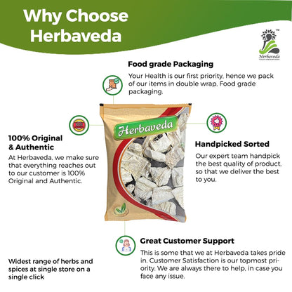 Herbaveda - Bidharikand Safed 100g | Vidarikand safed | Dioscorea bulbifera white | Indian Kudzu safed