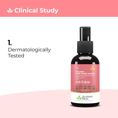 Avimee Herbal Gulabo Premium Rose Water | Skin, Face and Hair Toner | Radiant Glow | For All Skin Types | 110 ml