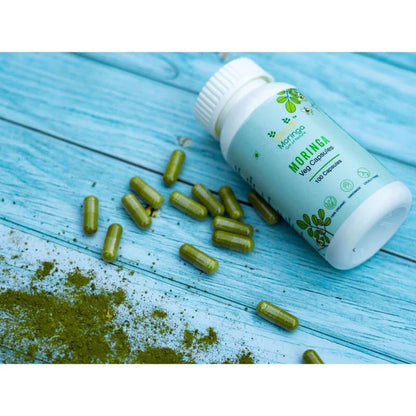 Daivik Moringa Veg Capsules | 100 Capsules | Superfood Supplement for Immunity, Antioxidants & Nutrition
