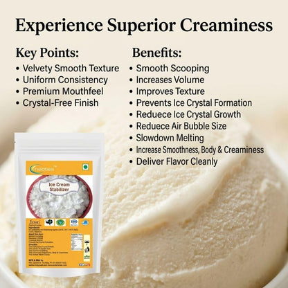 Neotea Ice Cream Stabilizer - 500g, Enhances Texture, Prevents Ice Crystals, Improves Creaminess & Smoothness for Homemade Ice Cream, Sorbet & Gelato, Ideal for Professional & Home Use