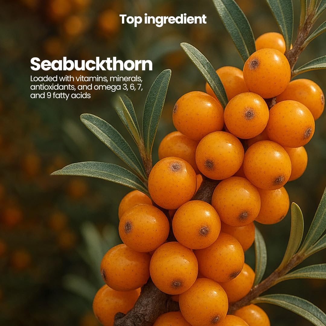 Krishna's Sea Buckthorn Juice – Herbal Blend Wellness Drink, Rich Source of Omega 3, 6, 7 & 9, No Added Sugar & No Extracts - (500 ml) Pack of 1