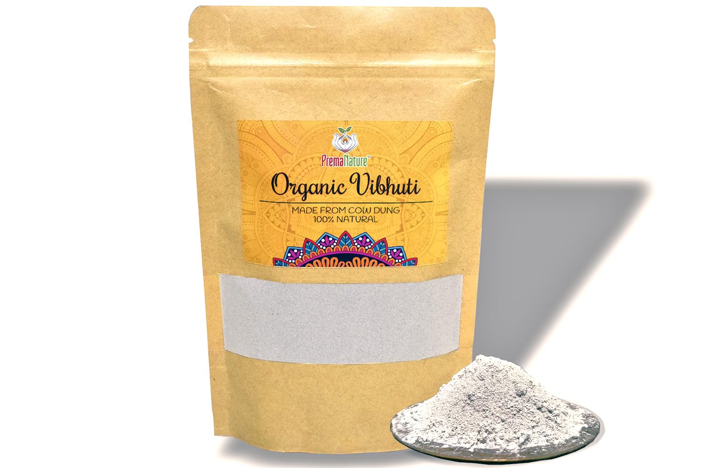 Organic Vibhuti 250G (100% Natural) Face Pack/Holy Ash/Viboothi/Bibhuti/Tambaku/Bhasma |Bhasma For Shiv Puja