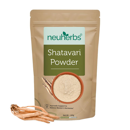 Neuherbs Shatavari Powder - 100gm | Ayurvedic Support To Balance Women's Hormones | Herbal Supplement | Good For Healthy Digestion & Reproductive System
