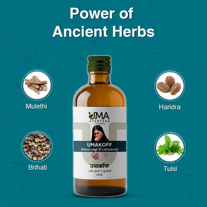 Uma Ayurveda UmaKoff Cough Syrup 100 ML Pack of 1