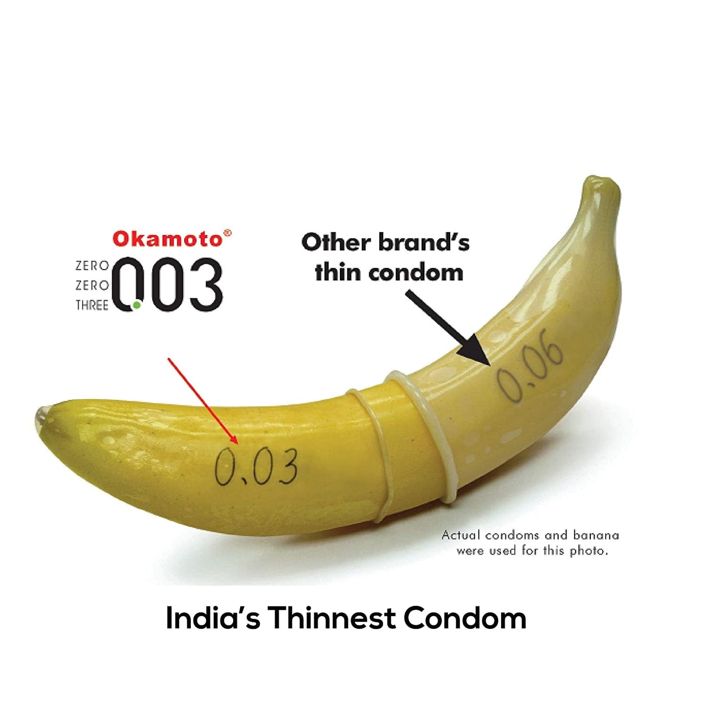 Okamoto Industries, Inc., Japan Condom | Ultra Thin Condoms for Men | Thinnest Premium Japanese Condoms | Made In Japan | 0.03 mm thin | 003 Platinum (Pack of 1)