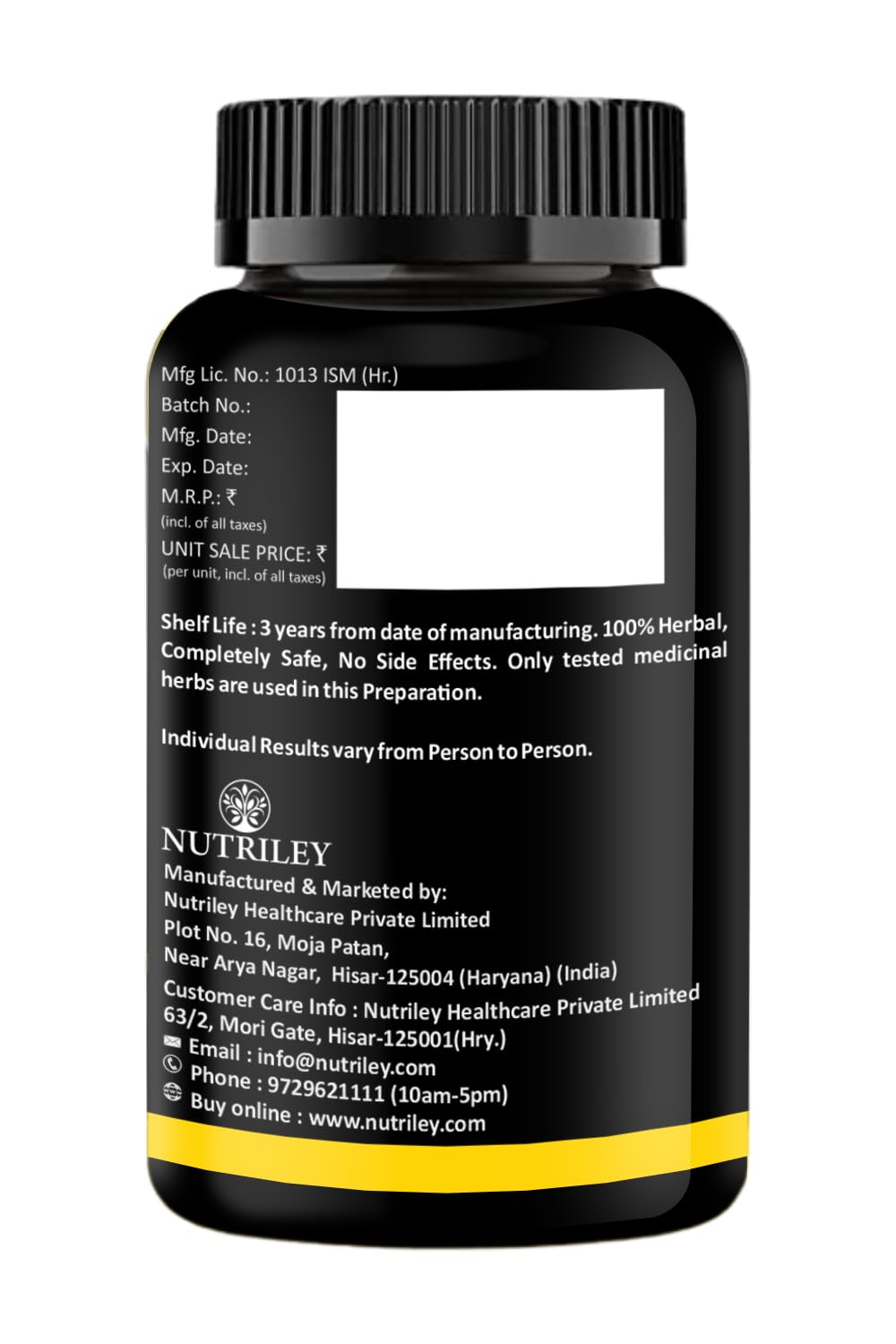 Nutriley Muscle Gainer Protein Supplement Powder, Energy & Stamina Support 60 Capsules (Pack of 1)