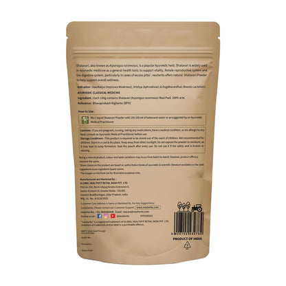 Neuherbs Shatavari Powder - 100gm | Ayurvedic Support To Balance Women's Hormones | Herbal Supplement | Good For Healthy Digestion & Reproductive System