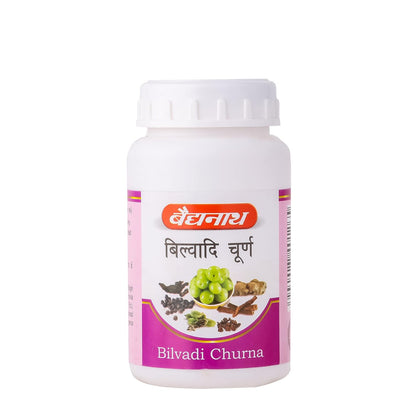 Baidyanath Ayurved Bilvadi Churna 60g | Helps in Gut Health, Diarrhoea & Dysentery Relief | 7-Herb Blend with Bilva (Bael), Dry Ginger & Fennel