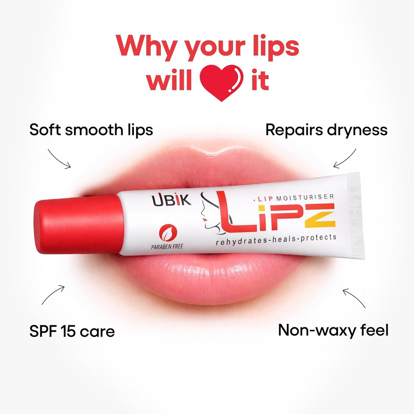 Lipz Lip Moisturizer - White, 9 gms