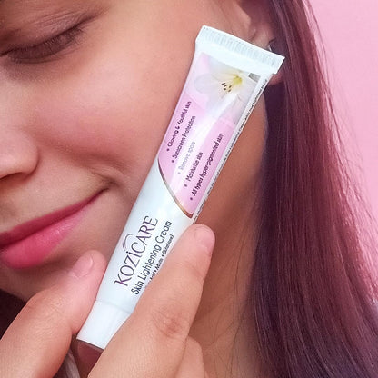 HealthVit Kozicare Skin Lightening Cream with Kojic Acid, Arbutin, Glutathione, All Types Hyper Pigmented Skin, Remove Spots- 15g