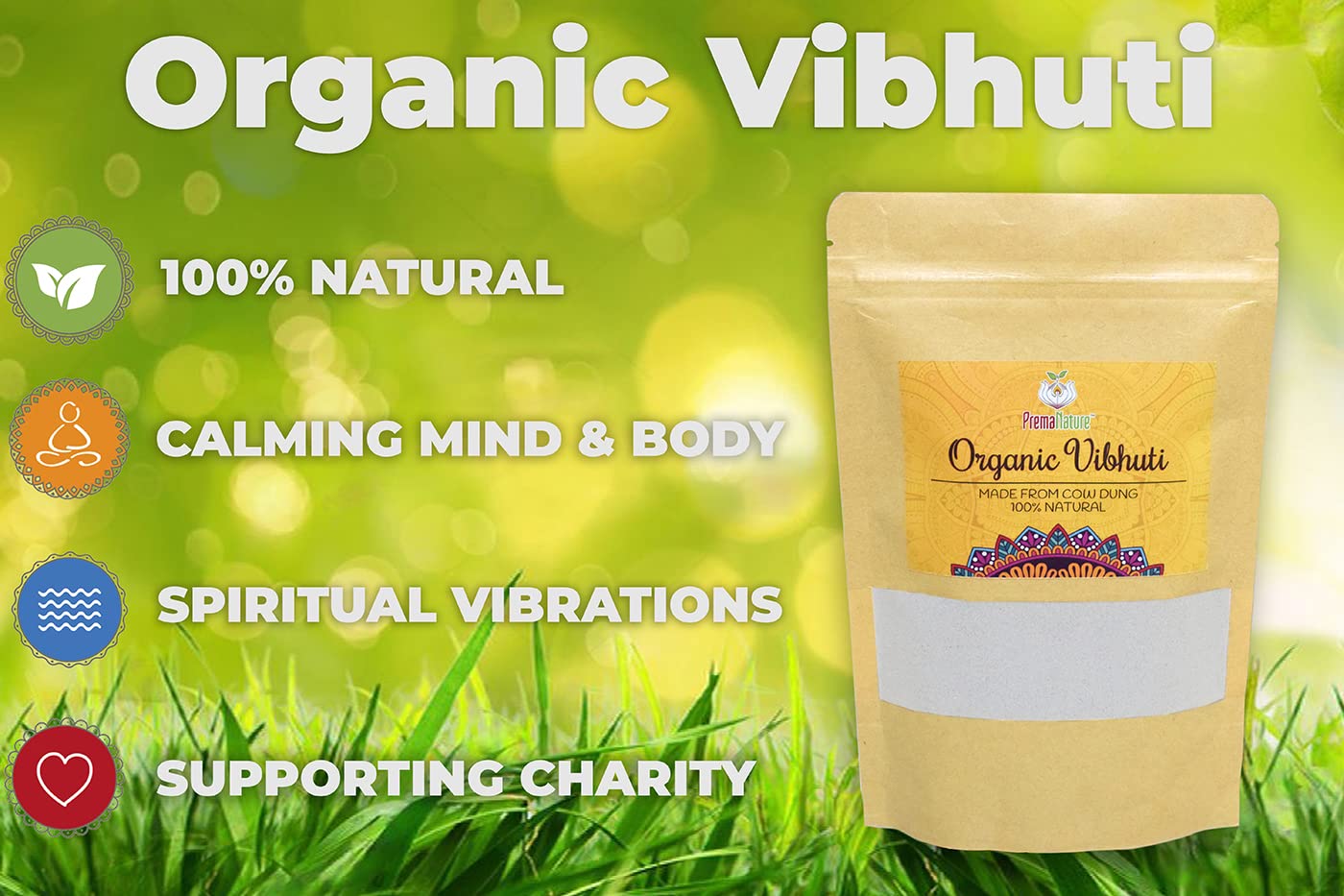 Organic Vibhuti 250G (100% Natural) Face Pack/Holy Ash/Viboothi/Bibhuti/Tambaku/Bhasma |Bhasma For Shiv Puja