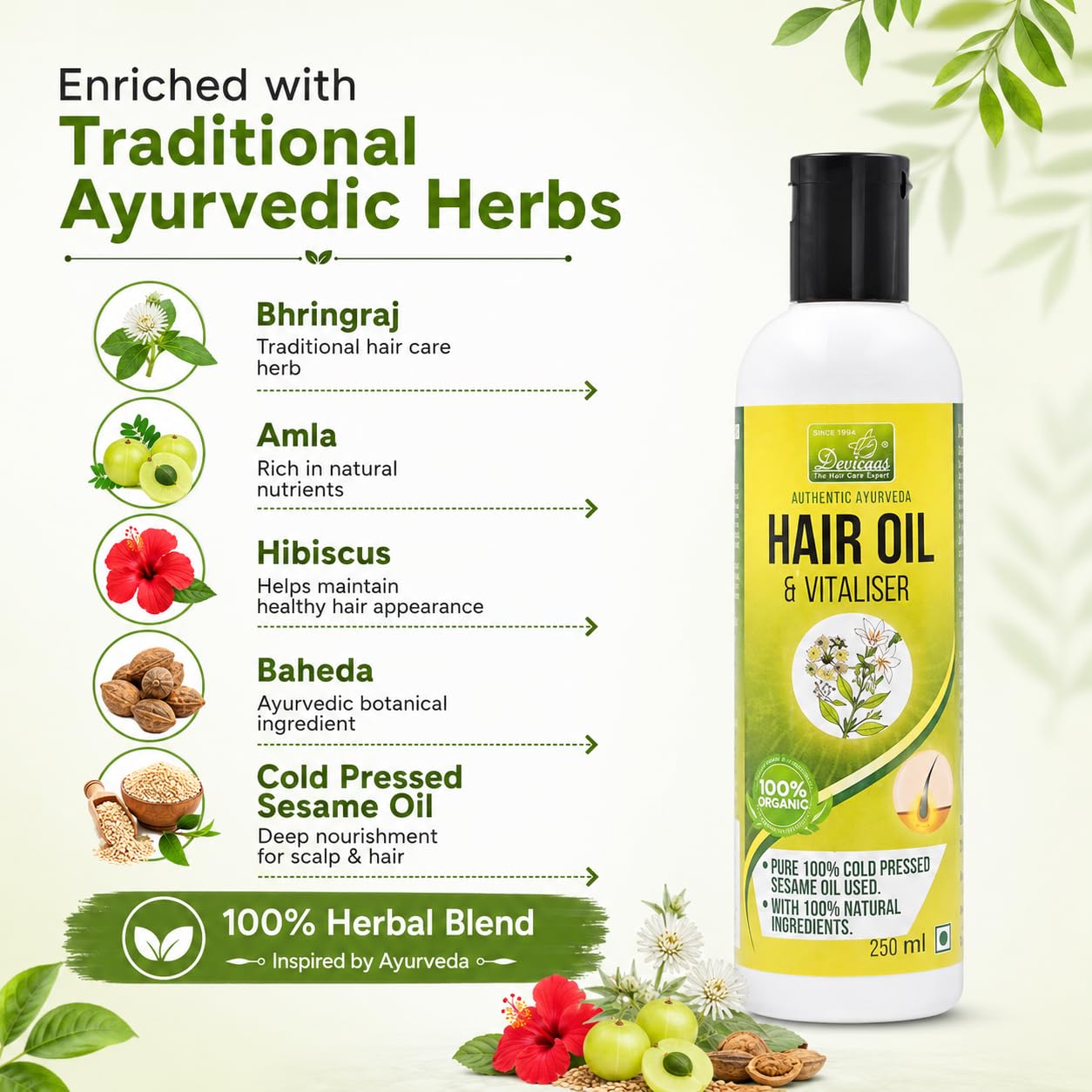 Devicas Bhringraj Hair Oil & Vitalizer
