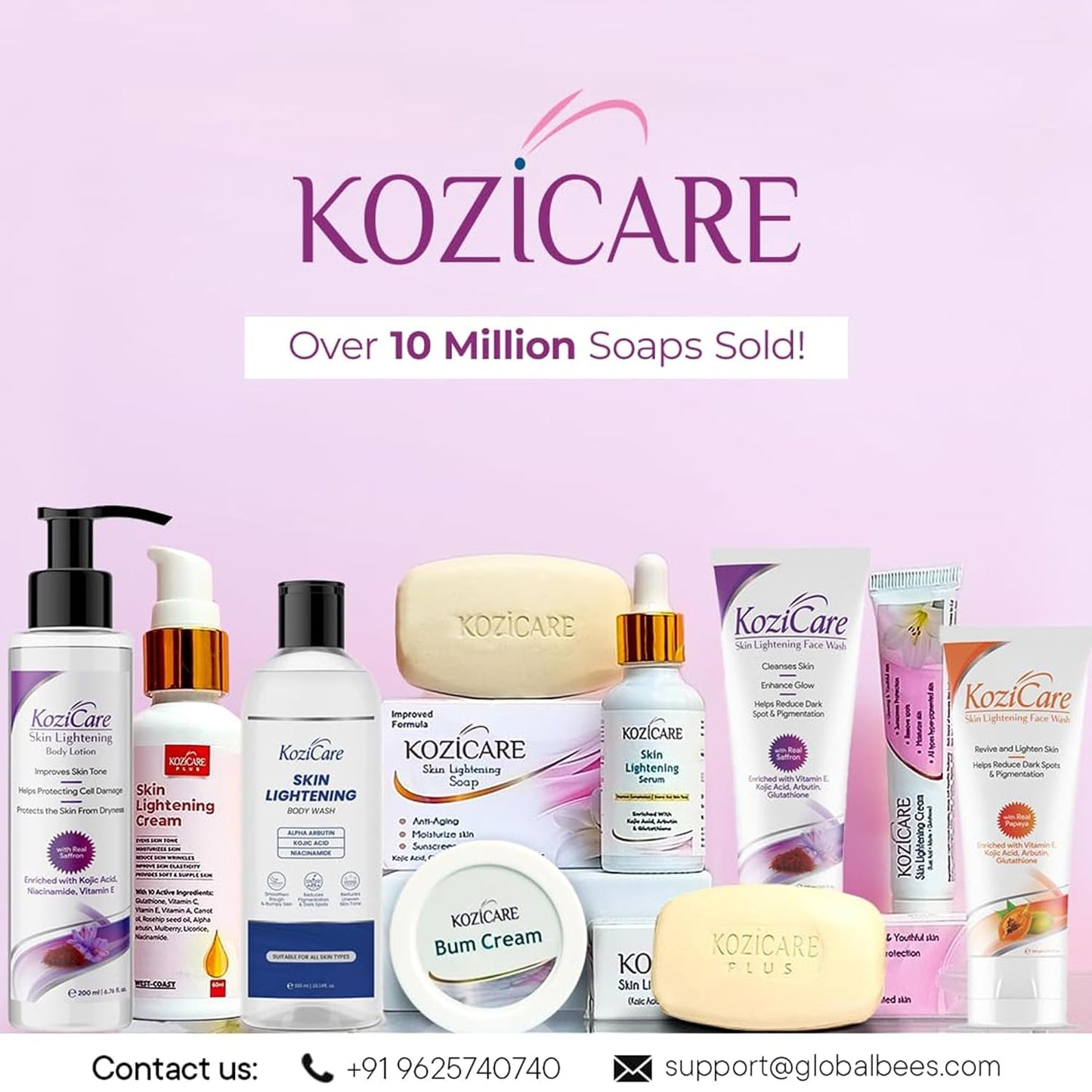 HealthVit Kozicare Skin Lightening Cream with Kojic Acid, Arbutin, Glutathione, All Types Hyper Pigmented Skin, Remove Spots- 15g