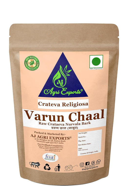 AJ AGRI EXPORTS Varun Chaal - Varun Chhal - Varunchal - Varun Chal - Barun Chhal - Varuna Chhal - Varunah - Crateva Religiosa - वरुण छाल (100 Grams)